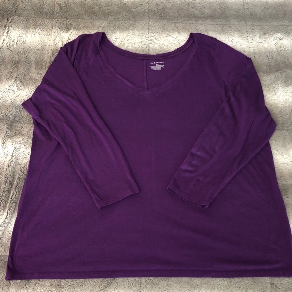 Lane Bryant 💜 3/4 sleeve shirt 22/24
